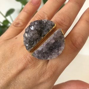 Anthropologie Geode ring